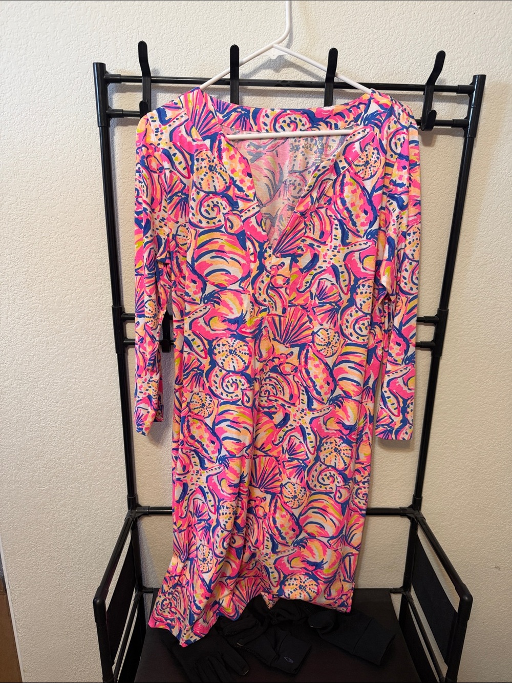 Lilly Pulitzer Pink Multi-Color Long Sleeve Printed Dress